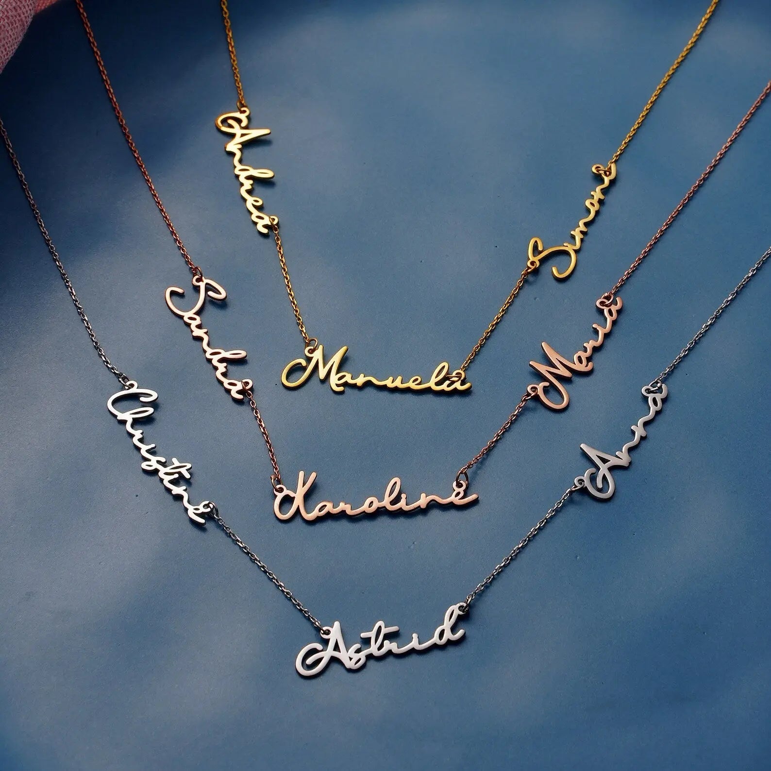 Multiple Name Personalised Necklaces